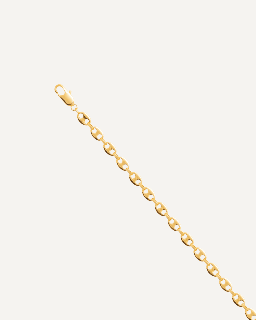 Bracelet grain de café pour homme en plaqué or 18 carats