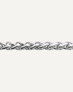 Bracelet épais pour homme en acier inoxydable argenté