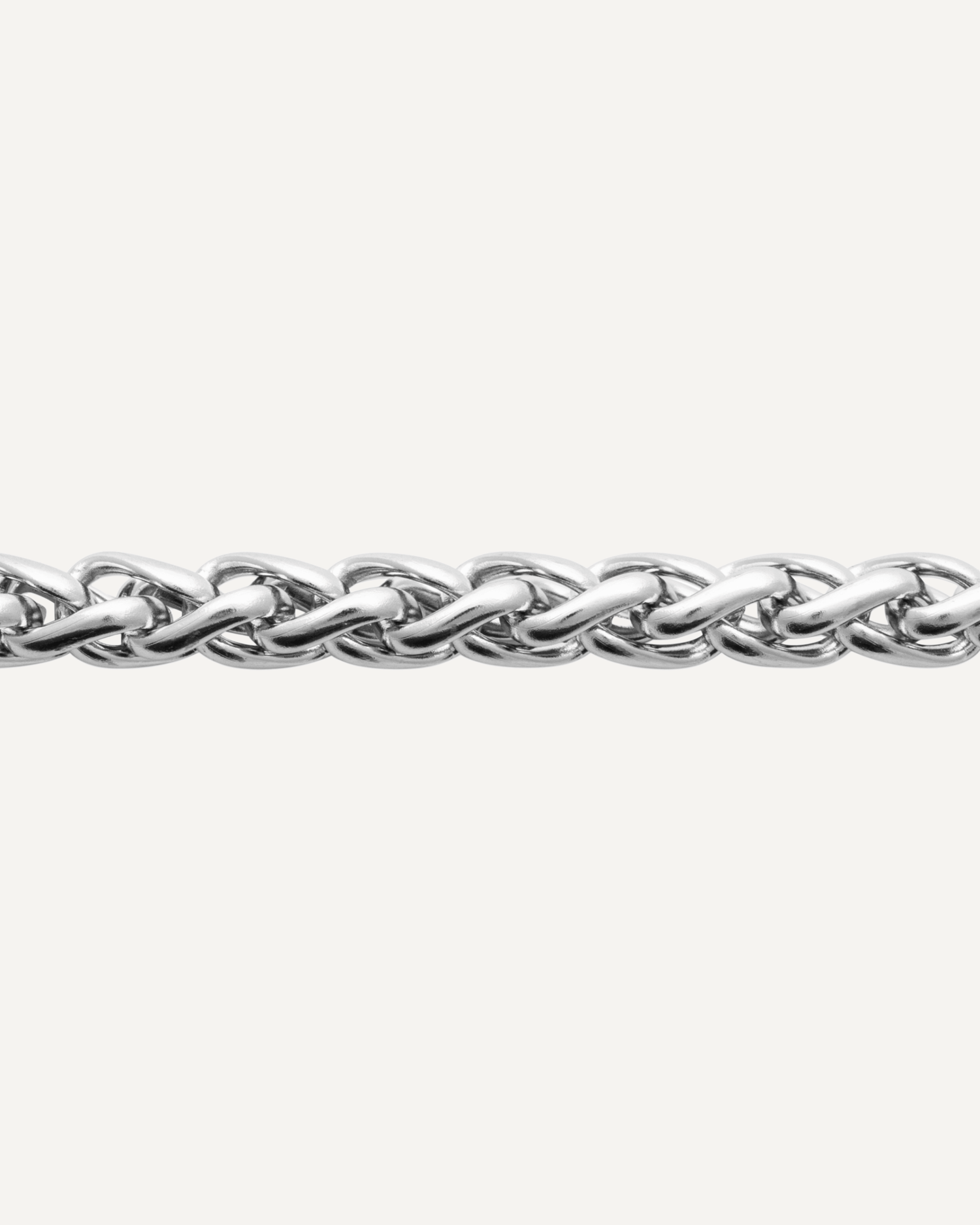 Bracelet épais pour homme en acier inoxydable argenté