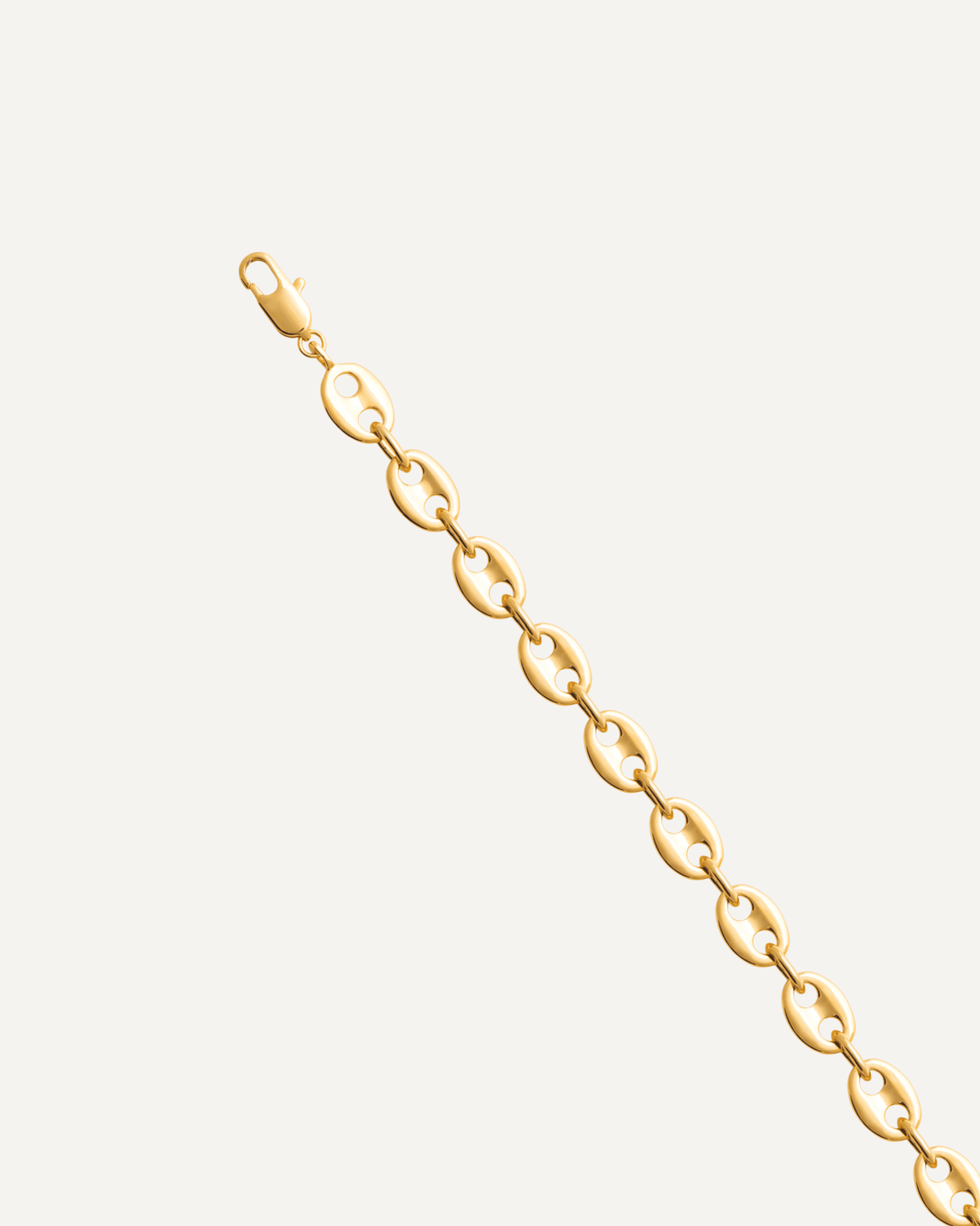 Bracelet grain de café plaqué or pour homme 9mm