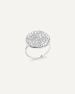 Bague plateau avec zircon maison lissia en plaque or