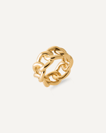 Bague imposante en plaqué or 18 carats recyclé