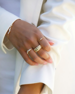 Bague fine zircon bali plaqué or 18 carats | Maison Lissia