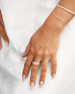 Bague ondulé en plaqué or 18 carats | Maison Lissia
