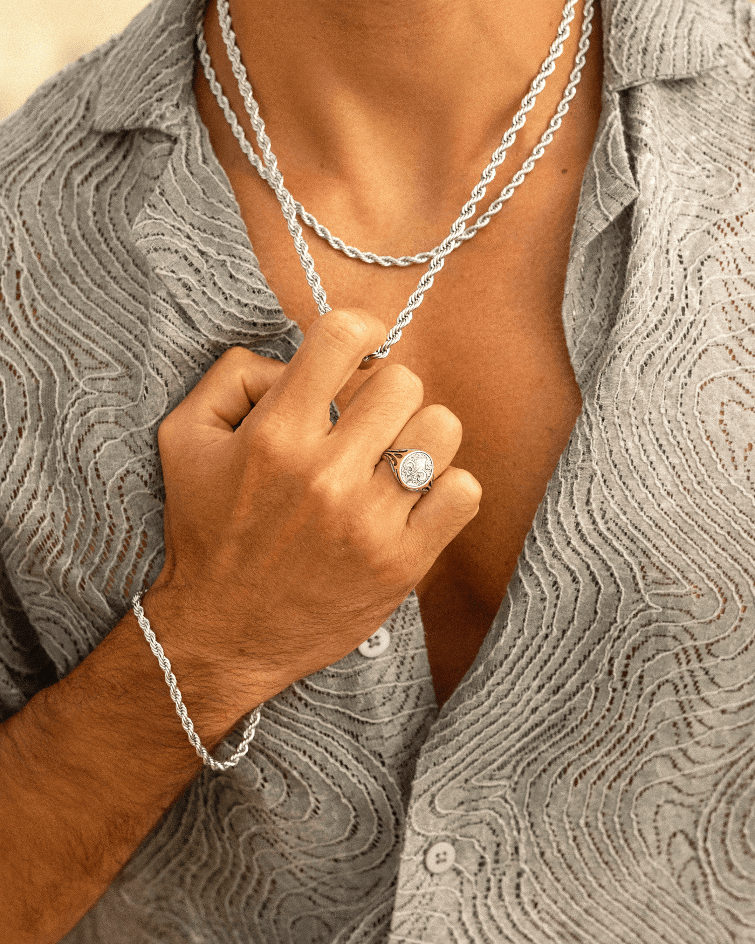 Bague pour homme en acier inoxydable  