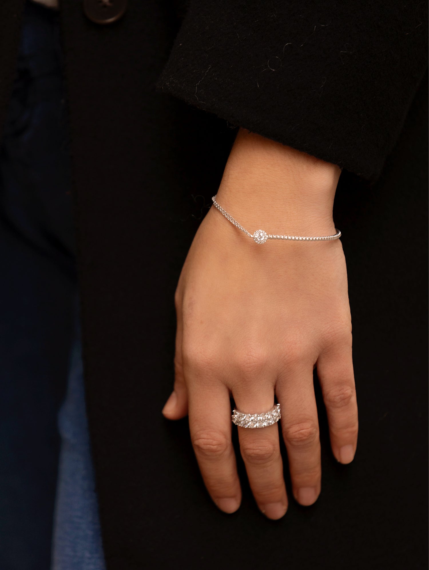 Bracelet en argent 925 et ircon maison lissia