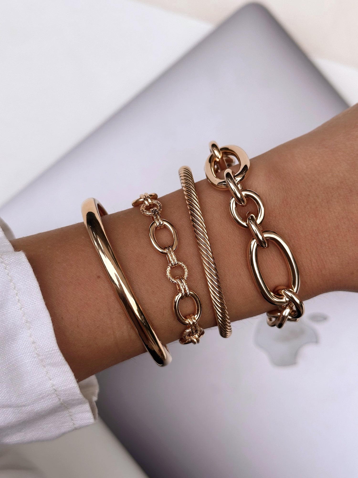 Bracelets plaqué or maison lissia