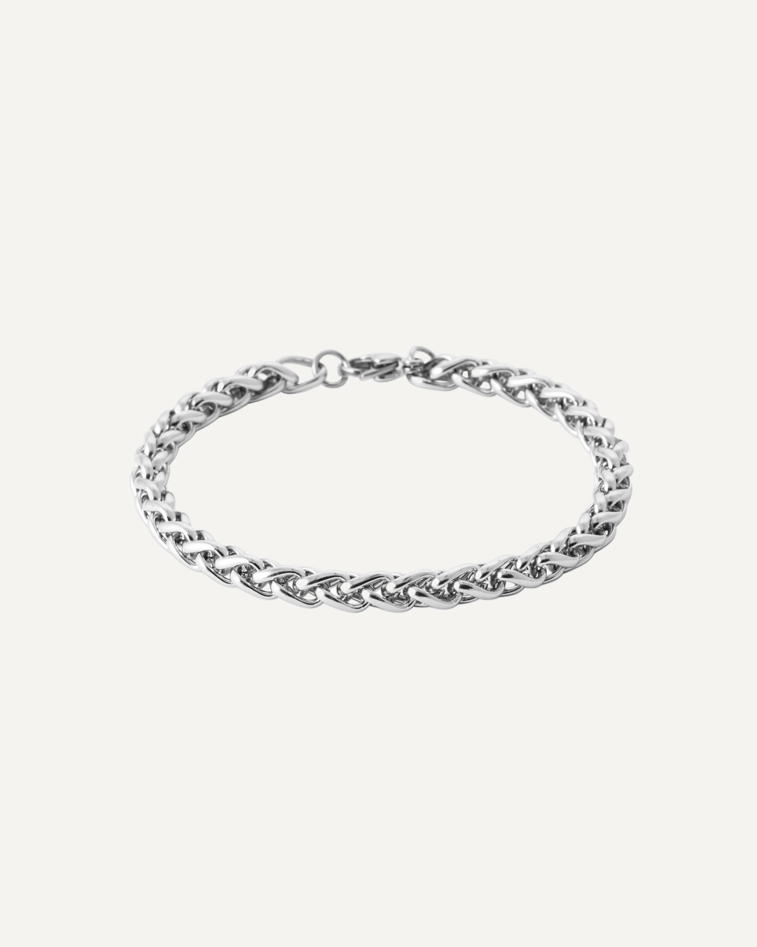 Bracelet pour homme en acier inoxydable argenté
