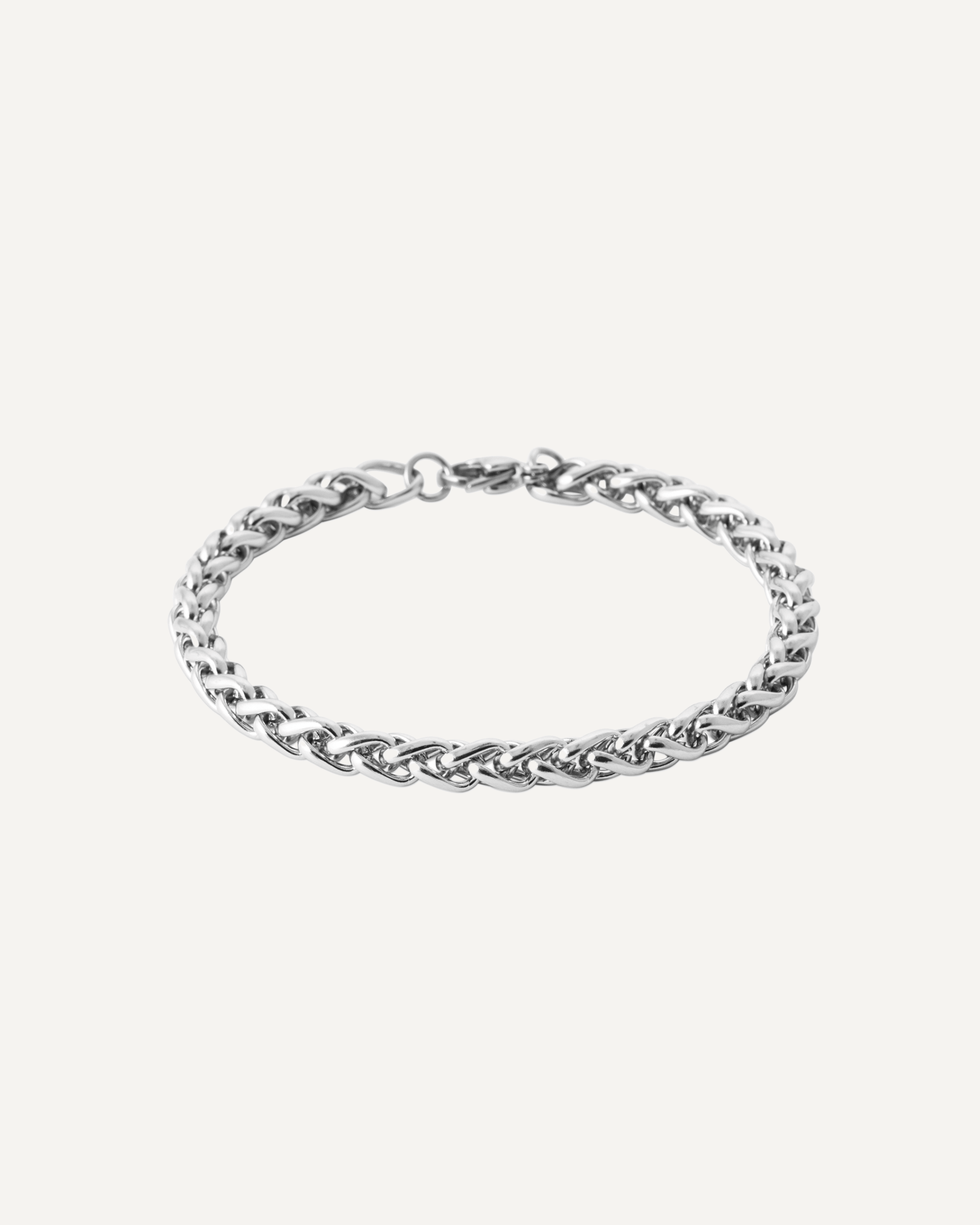 Bracelet pour homme en acier inoxydable argenté