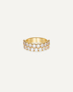 Bague pavé de zircons - maison lissia plaqué or recyclé
