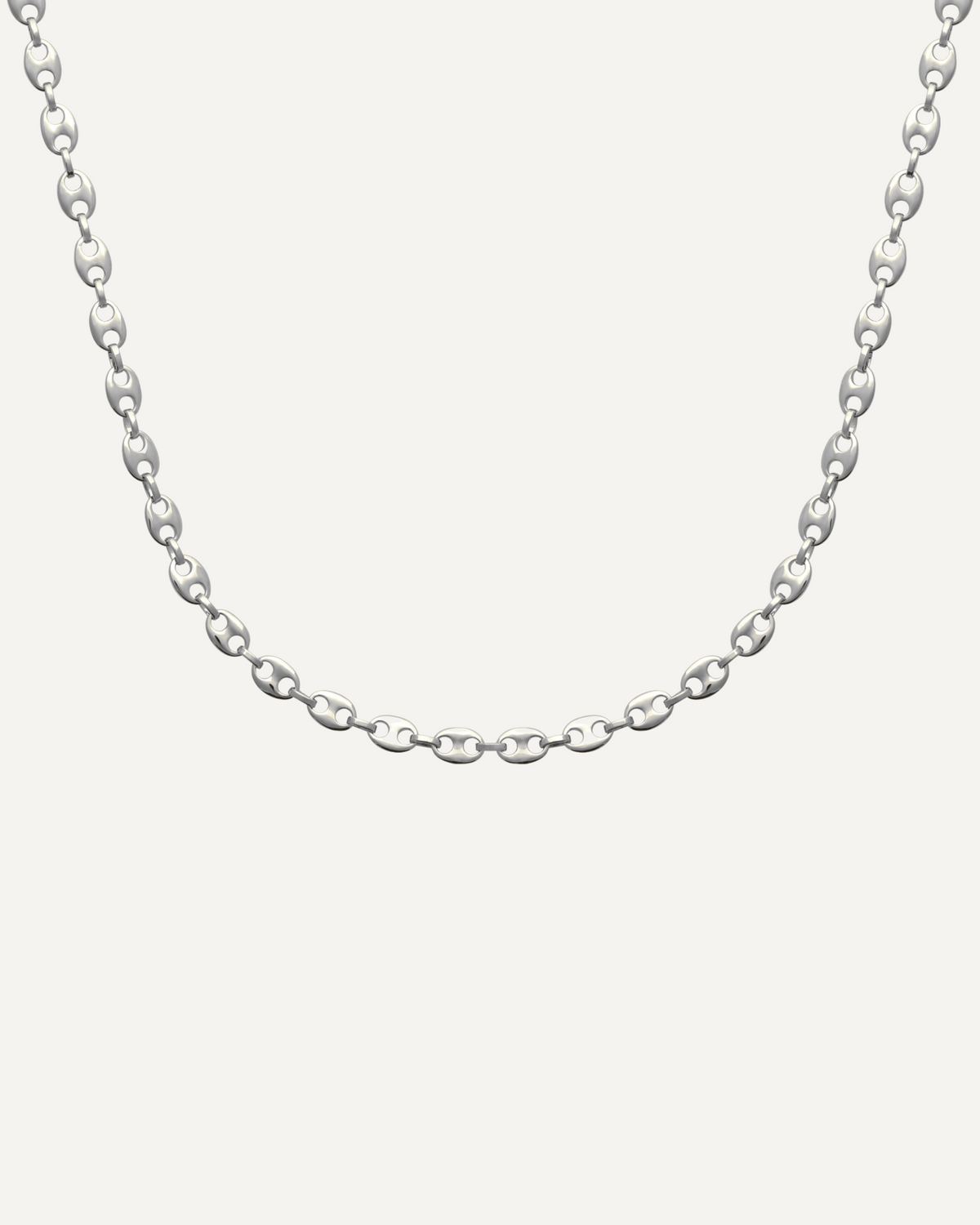 Collier grain de café en argent 925 pour homme