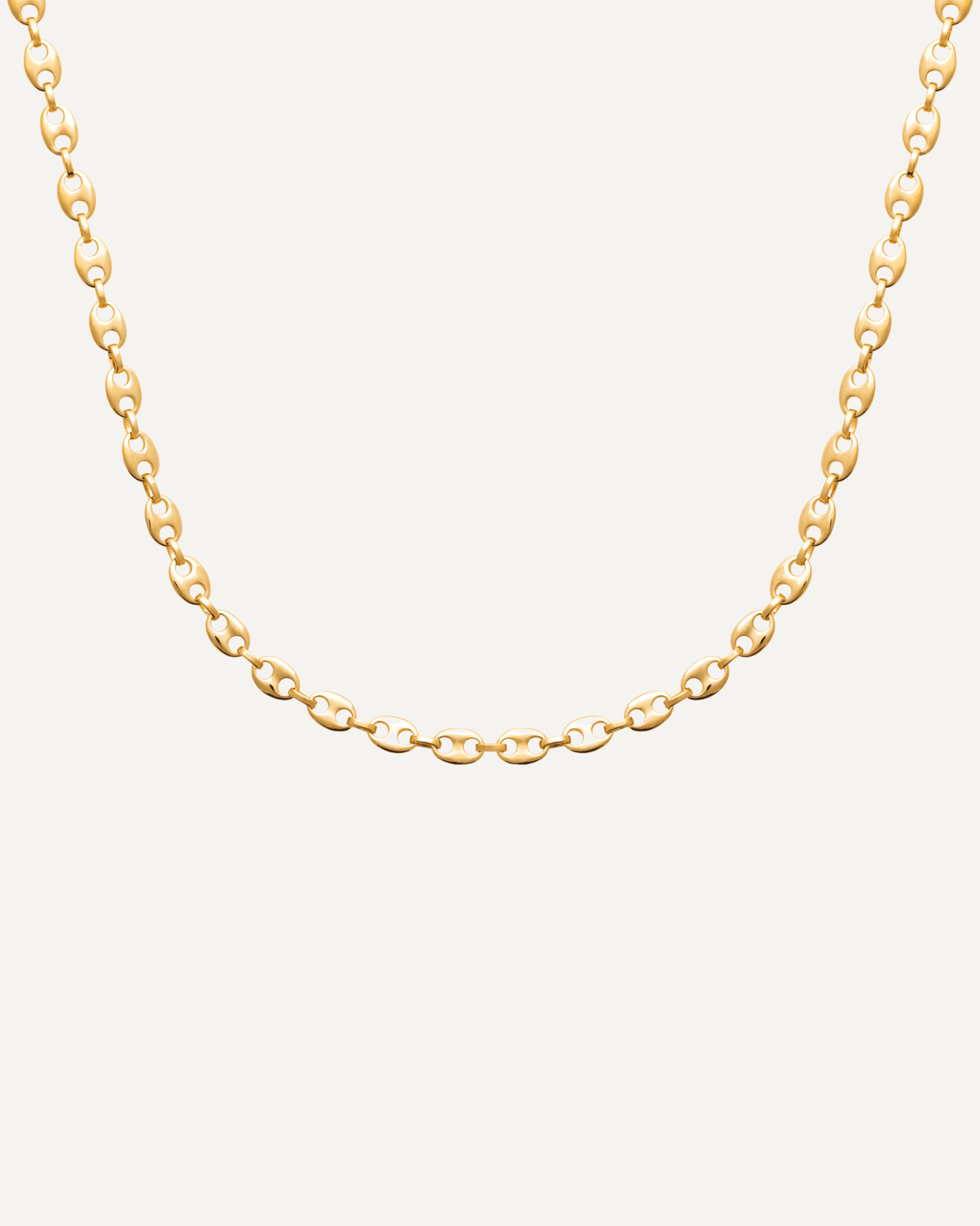 Collier grain de café en plaqué or 18 carats
