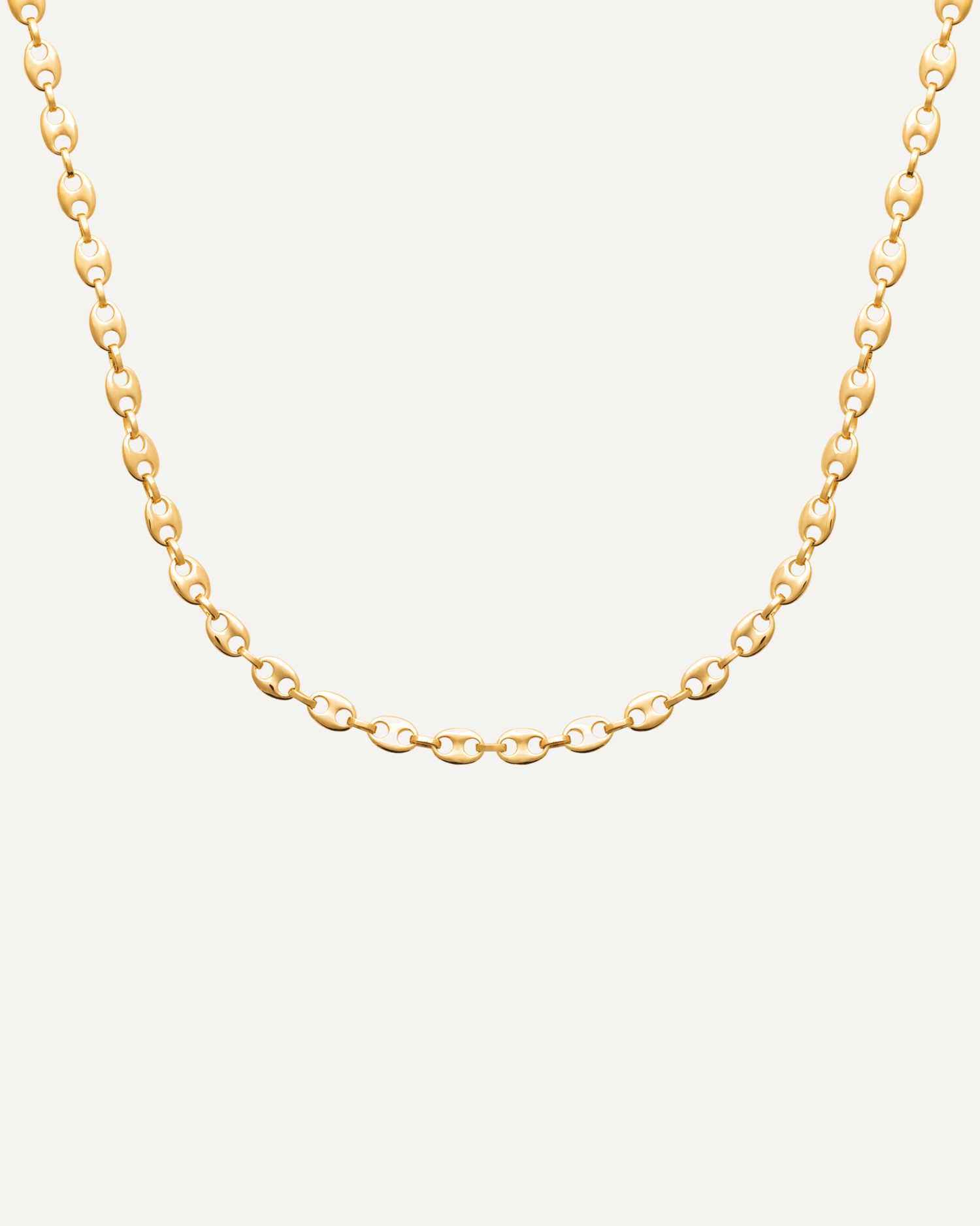 Collier grain de café en plaqué or 18 carats