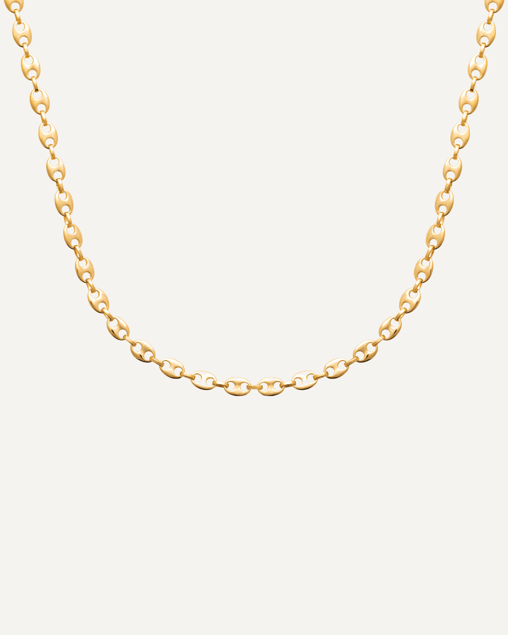 Collier grain de café en plaqué or 18 carats